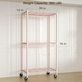 thumbnail image 6 of P1 Medium Heavy-Duty Portable Closet, 30" W x 14" D x 76" H, Metal Rolling Clothing Rack, Pink, 6 of 14