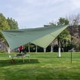 thumbnail image 4 of LOVIVER Waterproof Ripstop Tent Tarp 290cm Camping Windproof Shelter Anti Protection Tarpaulin 5 Ropes Carrying Bag Green, 4 of 8