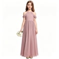 thumbnail image 5 of Girls Halter Chiffon Performance Dress, Sleeveless Long Gown for Piano Violin Recital, 5 of 5