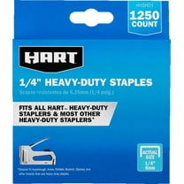 HART Heavy Duty 1/4 inches Staples (1,250 Count), New Condition
