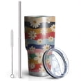 thumbnail image 2 of 30oz Pioneer Flower Tumblers Stainless Steel Tumbler with Lid and Straw,Vacuum Insulated Double Wall Travel Tumbler Cups Mug with Cleaning Brush for Coffee,Tea, 2 of 7