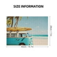 Shiartex Surfboard Beach Van Wooden Jigsaw Puzzle for Adults