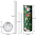 thumbnail image 5 of 20oz Green Christmas Santa and Snowman Pattern Skinny Tumblers Stainless Steel Tumbler with Lid and Straw,Vacuum Insulated Double Wall Travel Tumbler Cups with Cleaning Brush for Coffee,Tea, 5 of 6