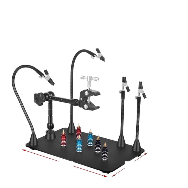 Magnetic Flexible Arm Soldering Third Hand PCB Holder With 360 ° Rotating Hot Air Gun Stand Welding Workbench ,Easy to Use