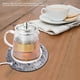 thumbnail image 3 of Calentador de taza de grano de madera USB, tapete para taza para bebidas, calentador de té y café para oficina, patrón de cuentas de agua, 3 of 8