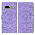 thumbnail image 3 of Asuwish Compatible with Google Pixel 7A 5G 2023 Wallet Phone Case and Tempered Glass Screen Protector Flip Credit Card Holder Stand Mandala Flower Cell Cover for Pixel7A A7 Women Men Purple, 3 of 8