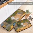 thumbnail image 2 of SKYSONIC Cute Fall Bulldog Kitchen Rugs Set of 2, Yellow Maple Leaf Floor Runner Area Rug Washable Carpet Mat Perfect for Living Room Bedroom Entryway, 2 of 7