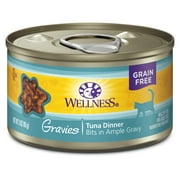 Wellness Complete Health Gravies Grain Free Canned Cat Food, Tuna Dinner, 3 Ounces (Pack of 12)