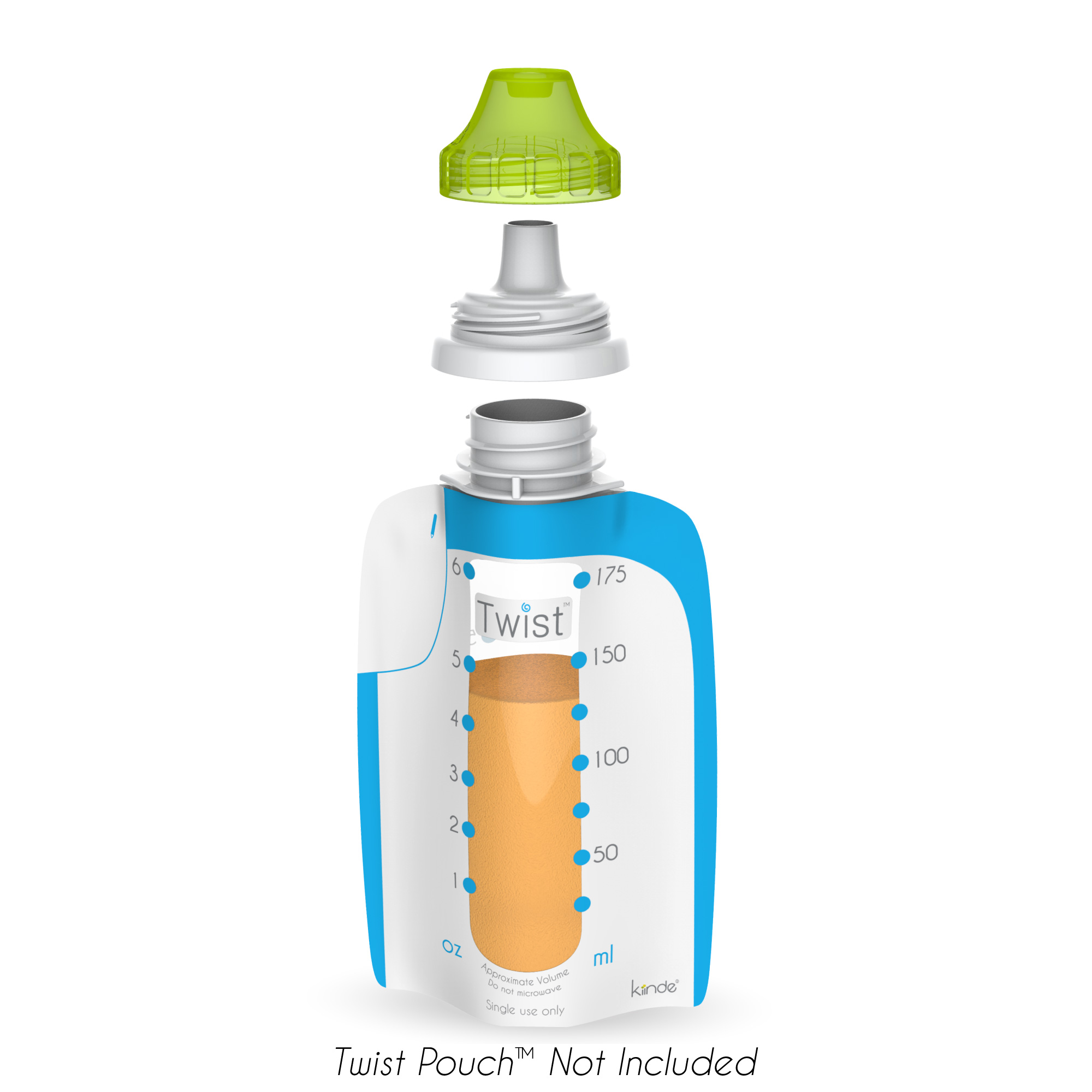 Kiinde Foodii Reusable Snack Spout Attachments, 2-Pack photo 3