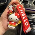 thumbnail image 1 of Creativo lindo Sanrio anime dibujos animados Kt gato travestismo llavero Hola colgante llavero Kitty, 1 of 4