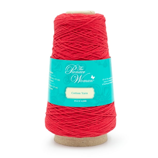 The Pioneer Woman Cotton Yarn Red Medium Red Yarn