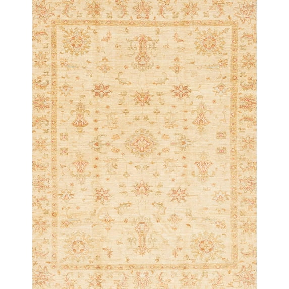 Ahgly Company Machine Washable Indoor Rectangle Abstract Sun Yellow Area Rugs, 6' x 9'