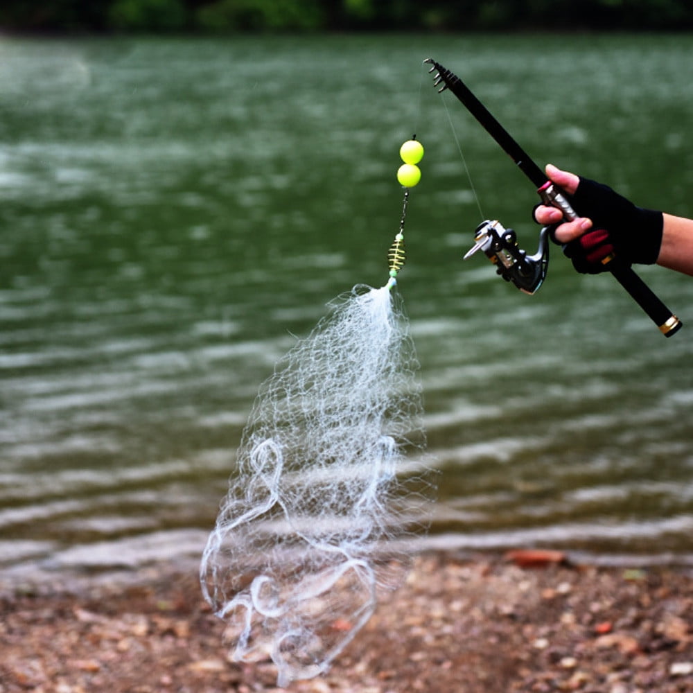 Outdoor American Style Hand Cast Fishing Net Nylon Fishing Mesh Net For Bait Fi 