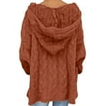 thumbnail image 4 of WXLWZYWL Sweaters For Women Loose Large Size Color Hood Long Sleeves Sweater Tops, 4 of 6