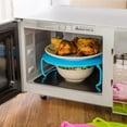 thumbnail image 4 of ReTeiv Kitchen Storage Rack Steaming Tray Multi-Purpose Plastic Microwave Cooking Tray Rack, 4 of 5