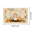 thumbnail image 3 of Weloille Easter Area Rug, Cartoon Rabbit Egg Pattern Non-Slip Floor Carpet, Soft Washable Absorbent Decor Mat for Living Room Bedroom Entryway Easter Home Decor, 3 of 6