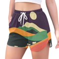 thumbnail image 2 of FORMRS Womens Swim Shorts Mesh Liner Quick Dry Casual Beach Board Bottom with Pockets, Sizes S-2XL, Purple Mountain, 2 of 9