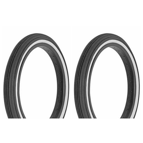 two Tire 16 x 1-3/4 S7 Black/White Side Wall FR-190.