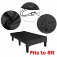 thumbnail image 3 of 5 Pcs Housse de Table de Billard 8 Pieds avec Cordon, Housse de Table Imperméable pour Table Rectangulaire, Noir, 3 of 8
