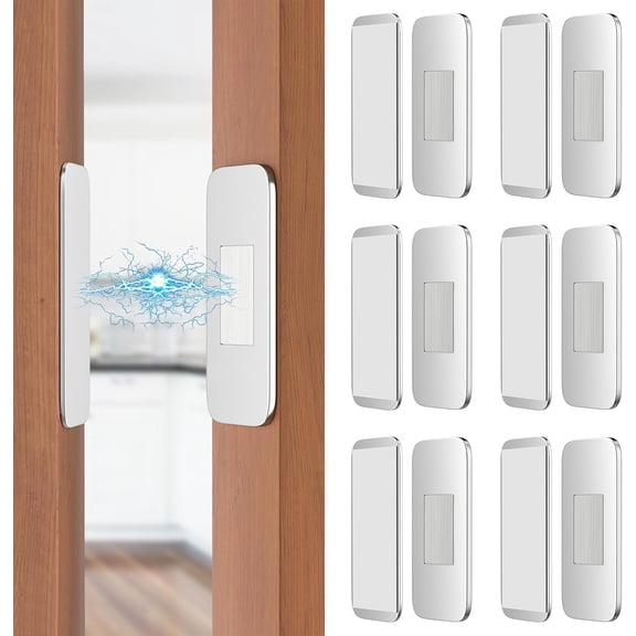 6Pack Cabinet Door Magnets for Closure, Strong Adhesive Drawer Magnet to Stay Closed, Stainless Steel Cabinet Latch