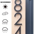 thumbnail image 3 of shiyou-10 Inch Large house Numbers for Outside Modern,Metal House Numbers Black Address Numbers For House Matte Black Floating Mount And Flush Mount Aluminum Home Address Numbers 2, 3 of 4