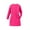 Hot Pink, variant on Fesfesfes Girls Dress Shirts Solid color Sweater Dress Long Sleeve Dress Round Neck Slim Bodysuit Dress