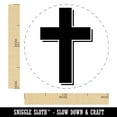 thumbnail image 2 of Cross with Shadow Christian Religion Self-Inking Rubber Stamp Ink Stamper - Orange Ink - Medium 1 Inch, 2 of 7