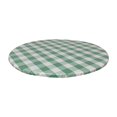 thumbnail image 1 of Cubierta de mesa de cuadros a prueba de aceite Estiramiento entallado Fácil Verde claro Zulema Mantel elástico, 1 of 8