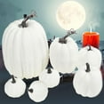 thumbnail image 4 of Mornei 7 Pieces Fake Pumpkins Model Cute Harvest Decorative DIY Small Rustic Artificial White, 4 of 7