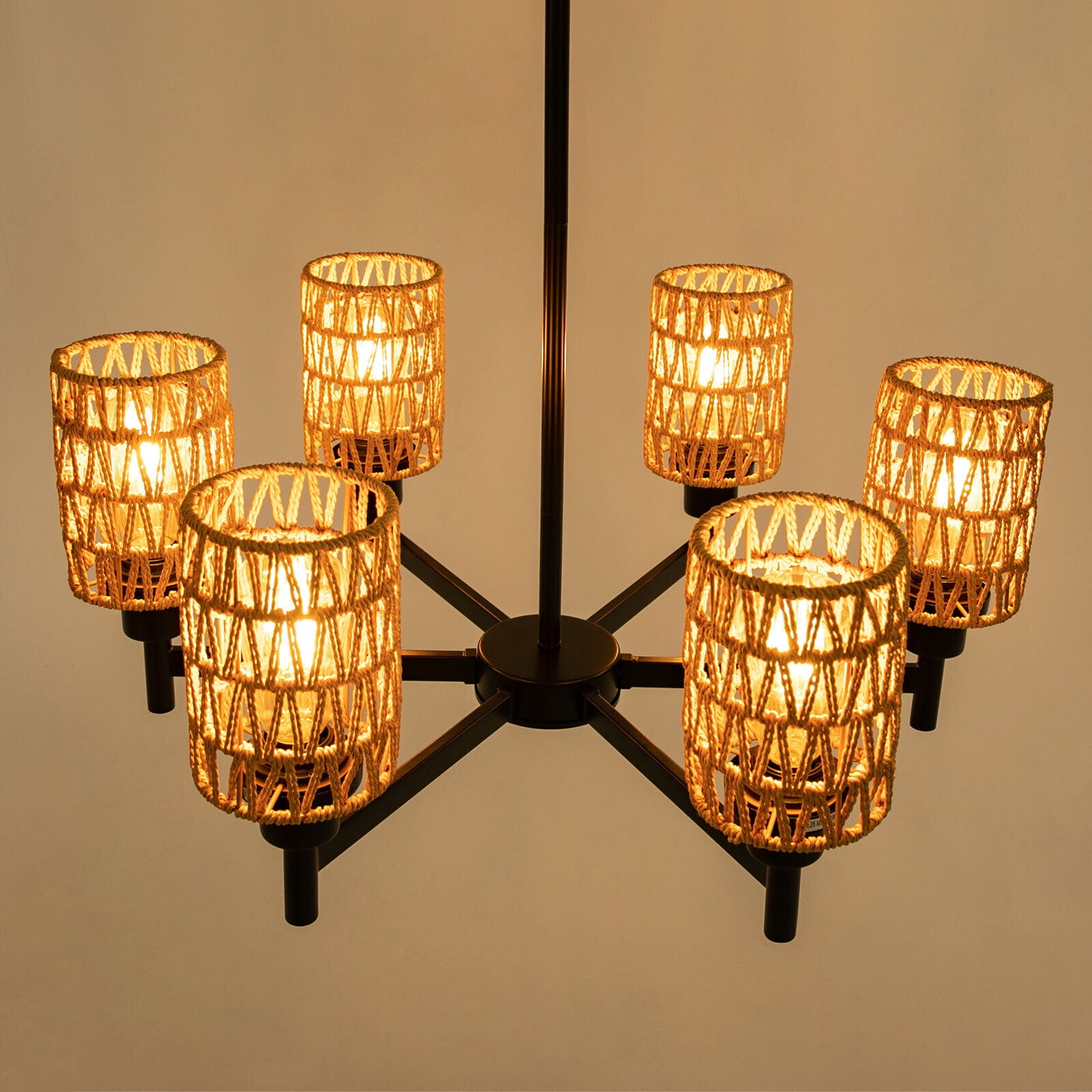 6 Head Modern Dimmable Ceiling Light LED Pendant Lamp Fixtures Chandelier