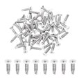 thumbnail image 1 of Uxcell 60 Pcs Vis Plates Blanches M4.2x19mm pour Métal, Argent, 1 of 6