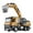 Large excavator, variant on Anmyjuly Alloy crane truck toy with Sound, Lights, and Steering - Liftable Front, Opening Door, 6 Shock-absorbing Tires, Interactive Steering Wheel