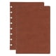 thumbnail image 1 of Cubierta de cuaderno de disco de cuero suave, cubierta de planificador de disco de tamaño A5 para cuaderno Arc Happy Planner, marrón oscuro, 1 of 6