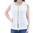 thumbnail image 3 of Max Studio London Womens Textured Knit Blouse, White, Small, 3 of 4