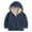 Navy, variant on Winter Girls Jacket With Hood Warm Thickened Windproof Zip Up Coats For Kids Soft Outerwear Lamb Wool Like Lined,Color: Purple Size: 6-8 Years