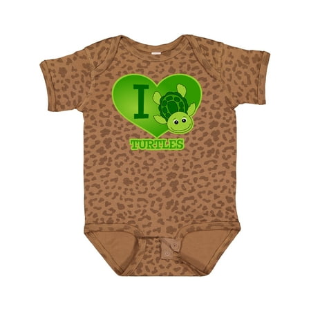 

Inktastic I Love Turtles Gift Baby Boy or Baby Girl Bodysuit
