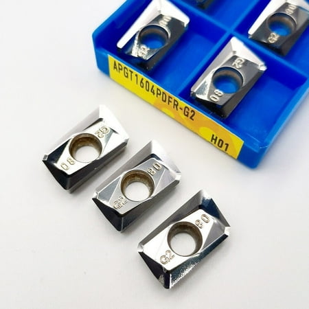 

10 Pcs APMT APGT1604PDFR-G2-MA H01 16mm CNC Carbide Milling Inserts for Aluminum