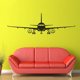 thumbnail image 3 of GOOHOCHY Adhesivo de pared de avión, pegatinas de pared autoadhesivas impermeables para el hogar, dormitorio, sala de estar, baño, decoración, tamaño L (negro), 3 of 7