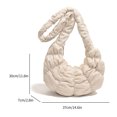 thumbnail image 4 of Bolso Mano Acolchado Hobo Media Color Sólido Con Nube Fruncida para Mujer, 4 of 9