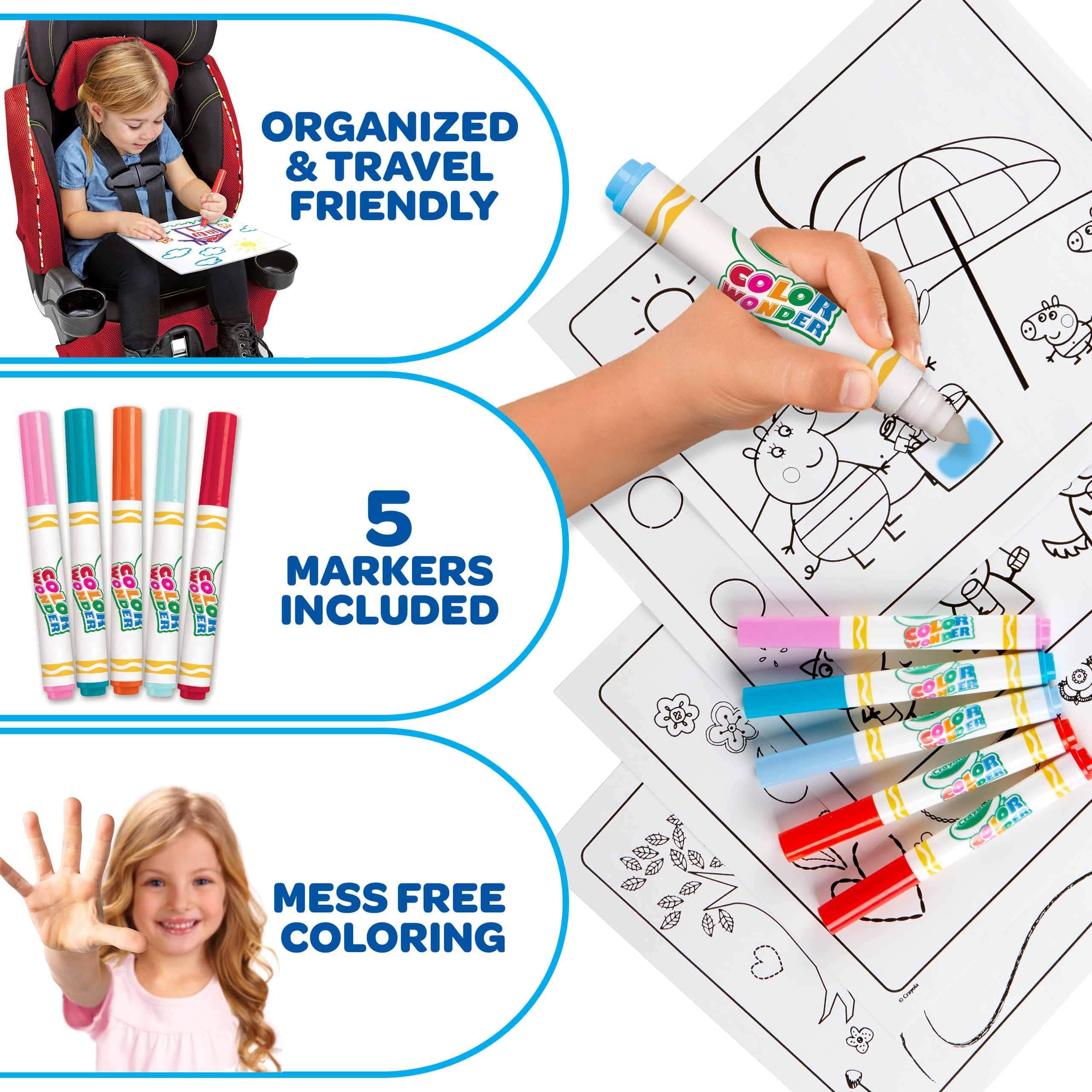 Crayola Peppa Pig Wonder Mess Free Coloring Set Book, Gift for Kids 