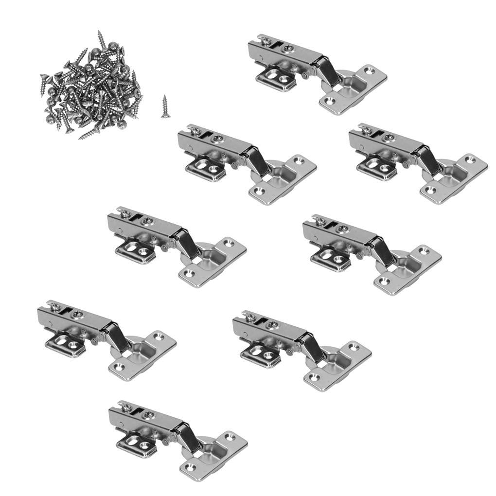 8pcs Damping Hinge Door Hydraulic Hinge Full Overlay Concealed Hinge