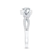 thumbnail image 4 of Rosec Jewels Lab Created Diamond Heart Engagement Ring with Halo, EF-VS Grade - Ready to Gift, 925 Sterling Silver, US 4.00, 4 of 9