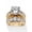 Gold, variant on Round Cubic Zirconia Two-Piece Bridal Set 6.09 TCW Gold-Plated or Silvertone