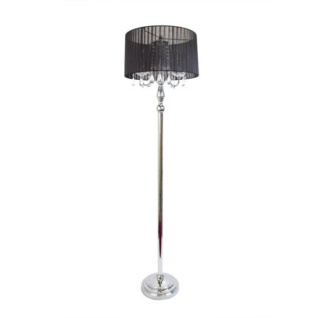 Elegant Designs Trendy Romantic Sheer Shade Floor Lamp With