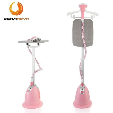 BEAMNOVA Standing Garment Steamer for Clothes, Professional for Home and Business Use Full-Size Clothing Steamer with Hanger & Ironing Board, Pink
