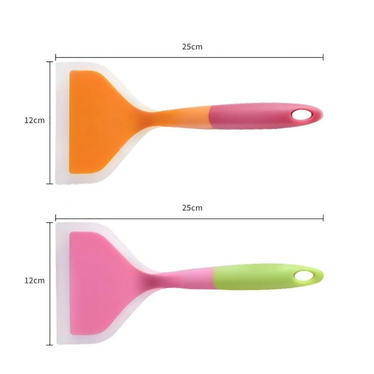 Silicone Pancakes Shovel Wide Spatula Turner Nonstick Fried Shovel Fish  Spatula Silicone Wide Flexible Turner for Nonstick Cookware Egg Cookie