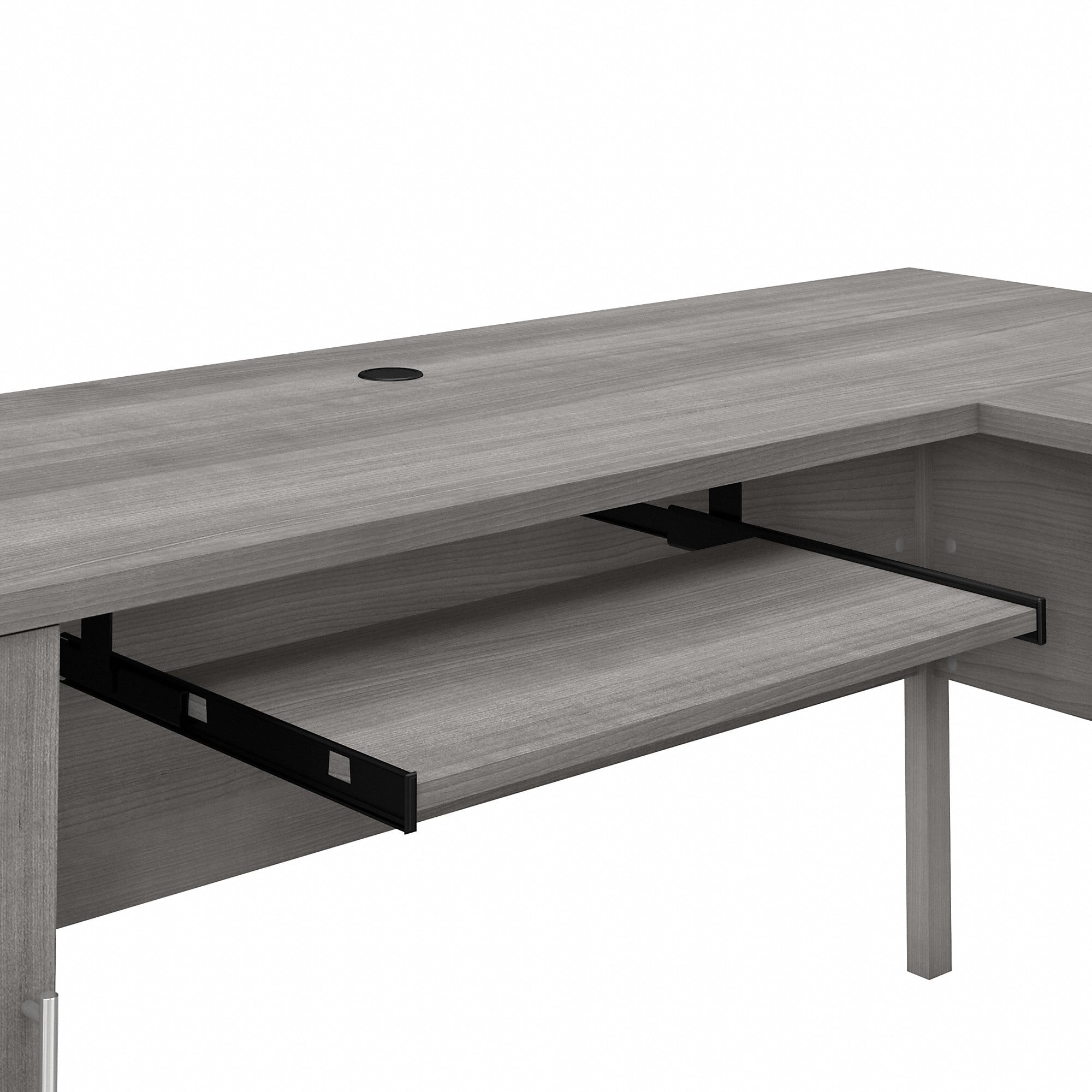 Bush Furniture Somerset 72" L Shaped Desk with Storage, Platinum Gray