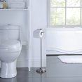 thumbnail image 3 of SunnyPoint Bathroom Free Standing Toilet Tissue Paper Roll Holder Stand with Reserve Function (Black Nickel), 3 of 5