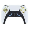 thumbnail image 2 of eXtremeRate Multi-Colors Dpad Thumbstick Chrome Gold Buttons DTF LED Kit for PS5 Controller, 2 of 9