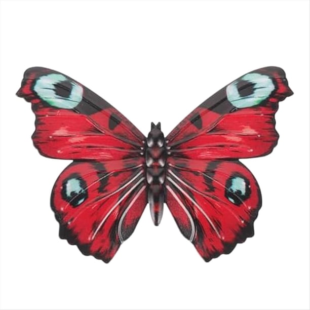 Decoración de Pared Al Aire Libre Decoración de Mariposas Decoración de Pared de Mariposas de Metal para Valla Pared de Metal para Decoraciones del Hogar Rojo